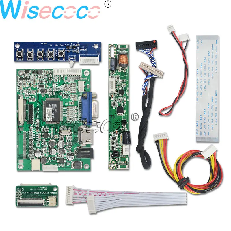 Wisecoco 10.1 inch1280*720 TFT LCD Screen 750 nits DJ101IA-07A 40 pins + Capacitive touch VGA HDMI LVDS Controller Board |