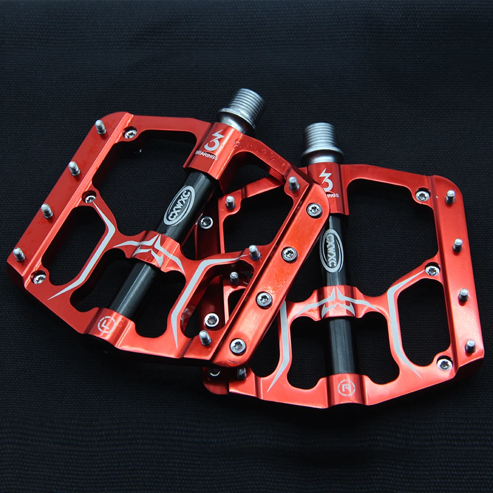 CXWXC Flat Bike Pedals MTB Road 3 Sealed Bearings Bicycle Pedals Mountain Bike Pedals Wide Platform  Accessories Part