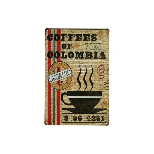 

Vintage I Love Coffee Retro Plaques Tin Sign Wallpaper Sticker Home Bar Restaurant Cafe Decor