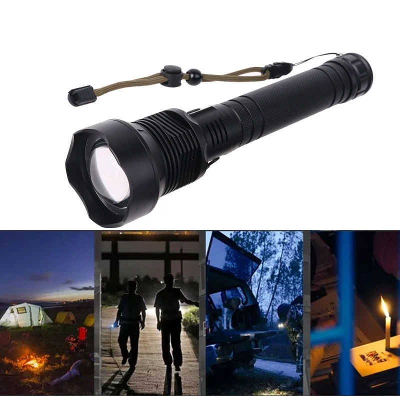 

Super Bright P70 LED Handheld Flashlights USB Rechargeable Telescopic Zoom Flashlight Outdoor Camping Hunting Emergency Torch