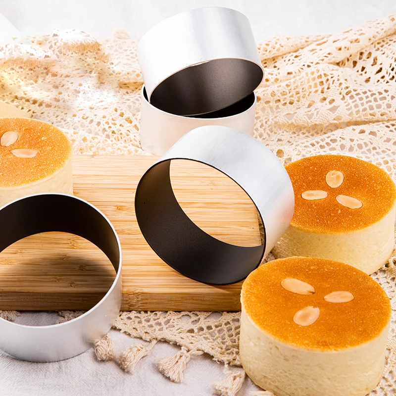 

Кольцо для торта, круглая форма для печенья, мусса, утолщенное кольцо для торта, антипригарная мини-форма для мусса, инструменты для DIY сваде...