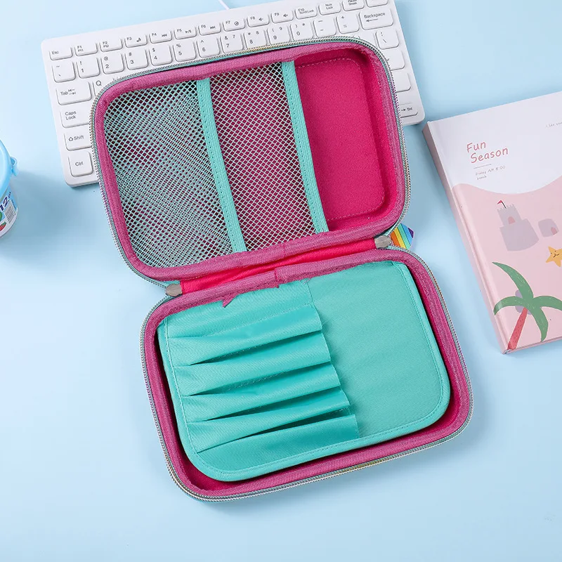 Чехол карандаш в форме единорога с зыбучим песком милый большой вместительный