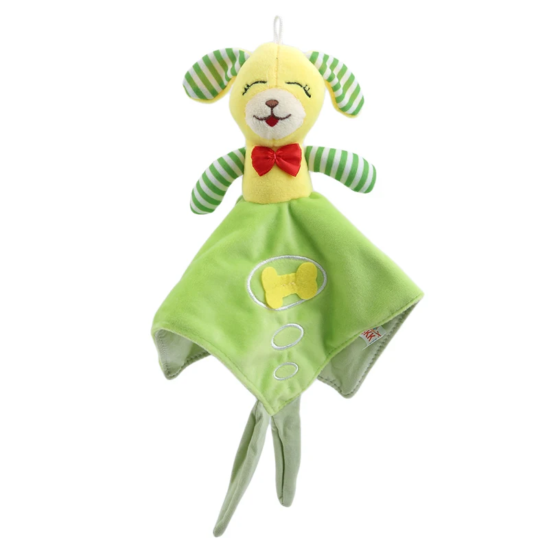 

Baby Cartoon Animals Soft Plush Toys Sleeping Soother Towel Doll Dog Rabbit Elephant Comfort Towel Baby Mouth Towel
