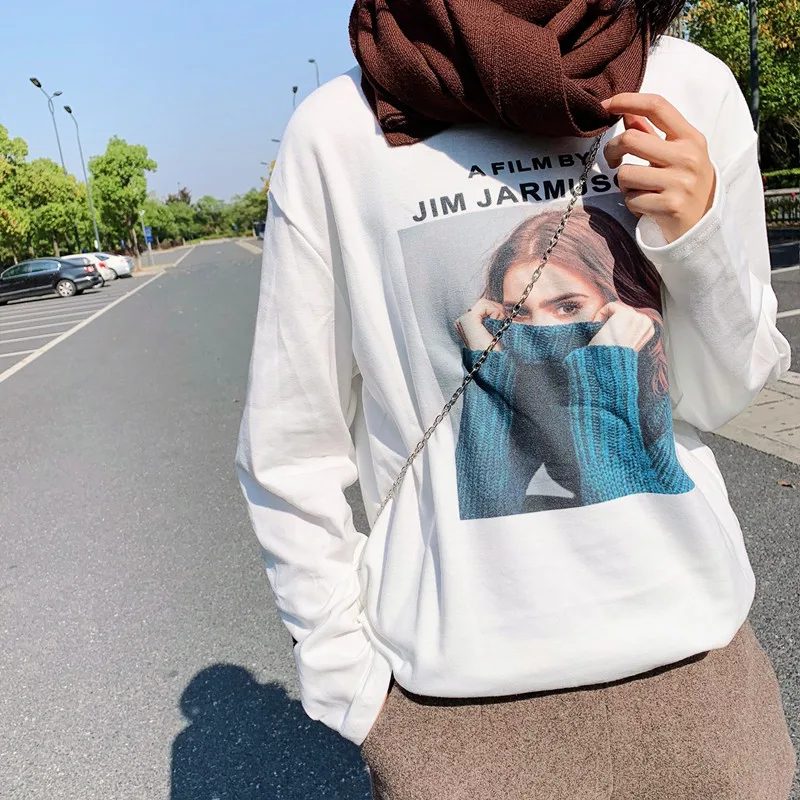 Осенне-зимняя одежда с начесом женская футболка бархатной подкладкой подходящий