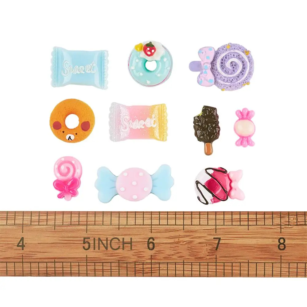 

Mixed Color Candy & Cake Resin Cabochons, 11~23.5x9~25x4.5~13mm