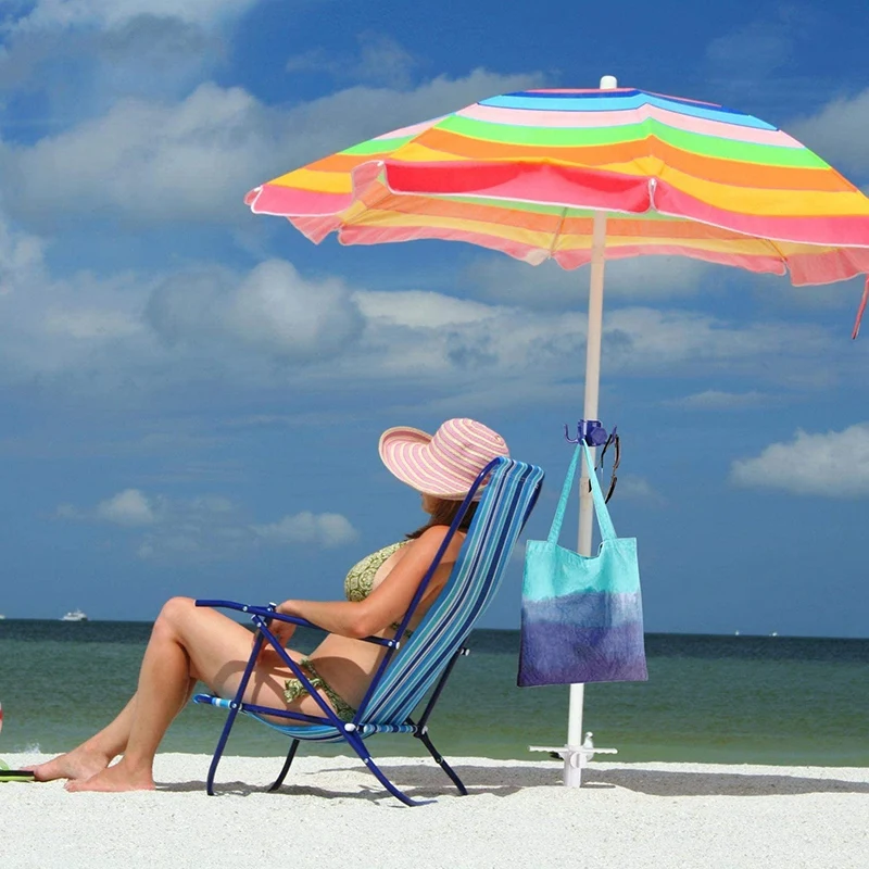 

Heavy Beach Umbrella Sand Anchor Umbrella Stand with 2 Four-Claw Beach Umbrella Hooks Beach Suit