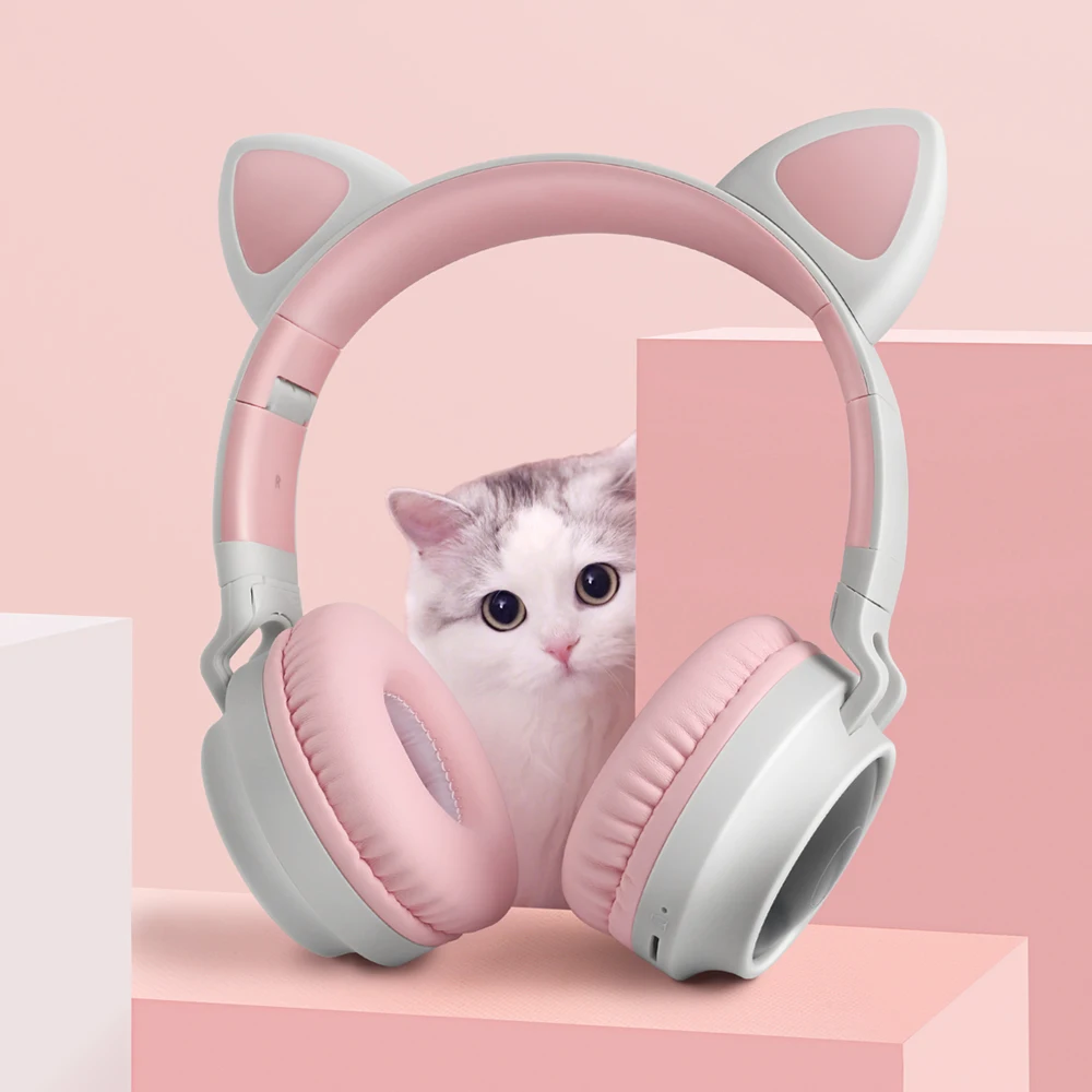 

OEM Branded Cute stylish on-ear earphone headphone cat for girls