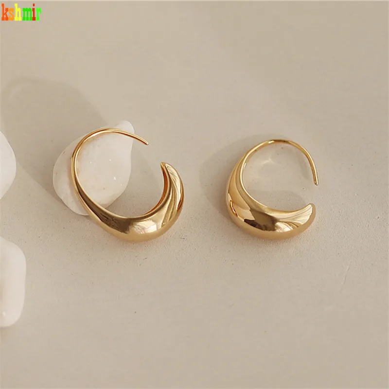 Серьги подвески в виде капель воды золотистые 2020|Серьги-подвески| |