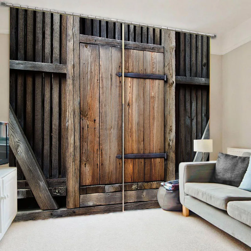 2020 деревянные двери в ретро-винтажные домики комнатные шторы большие оконные