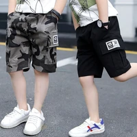 new 2020 boys shorts for summer camouflage loose pants teenage trouser shorts cotton black pants fashion kids clothes 2 16 years