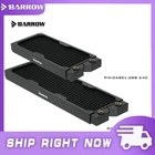Медный радиатор Barrow толщиной 28 мм, 240360 мм, резьба G14 дюйма, черный радиатор высокой плотности, система водяного охлаждения железа 240 360