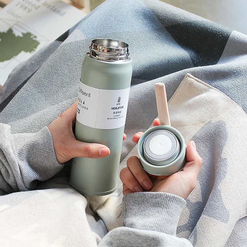 

Fresh Art Luxury Thermos Hot Water Bottle Portable 304 Stainless Steel Blue Purple Vacuum Flask Coffee Mug Insulated Cup
