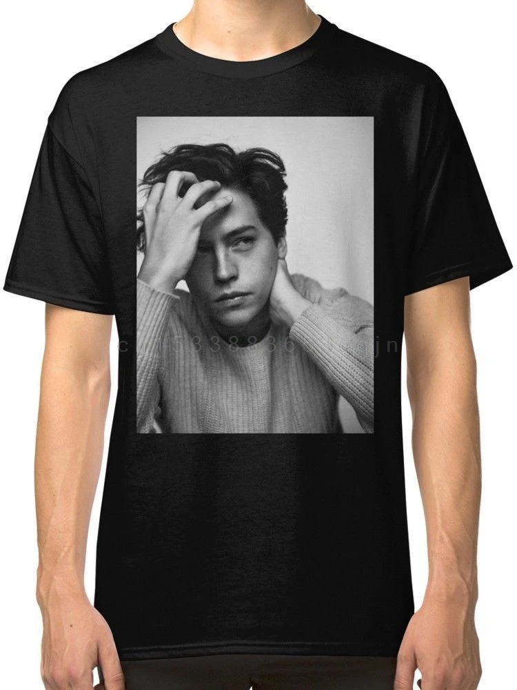 Мужские черные футболки с логотипом Cole Sprouse S 5XL|Мужские футболки| |