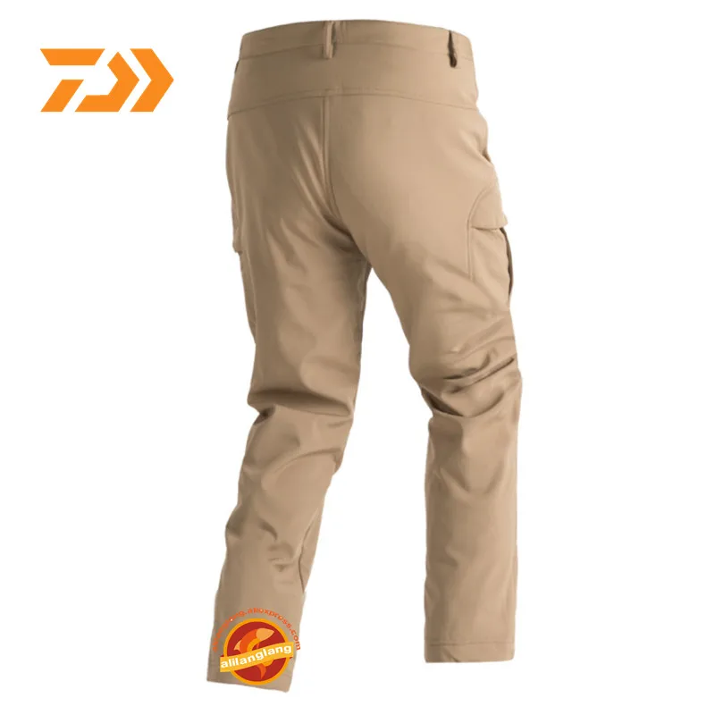 

2021 Daiwa Winter Outdoor Tactical Pants Men Waterproof Velvet Multi-Pocket Fishing Pants Solid Durable Trousers Fishing Clothes