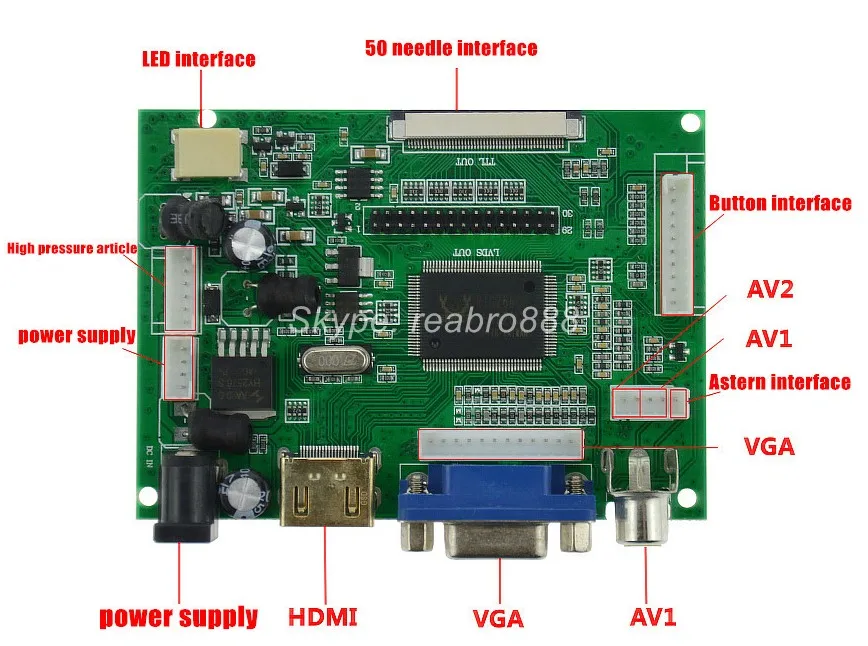 Плата драйвера управления HDMI/VGA/AV с диагональю 8 дюймов HE080IA-01D 1024*768 IPS ЖК-дисплей