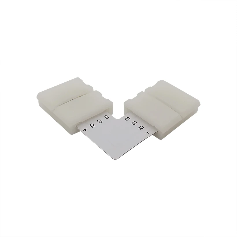 4Pin 10mm RGB L Shape Right Angle 90 Degree Corner Solderless Connecting LED Connector for 5050 Strip Light | Обустройство дома