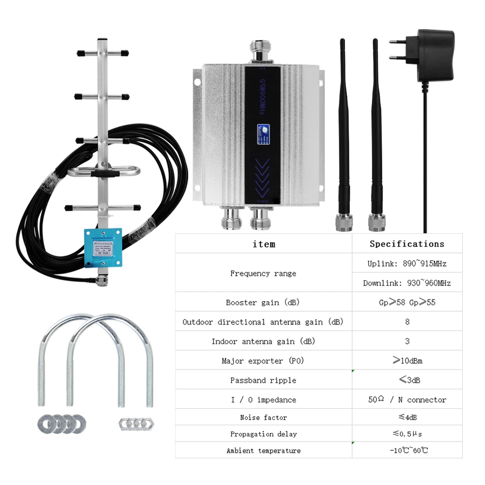 Усилитель сигнала мобильный телефон с ЖК-дисплеем GSM900MHz двойной конец