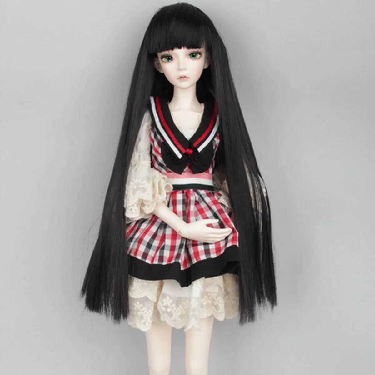 

Три из четырех шести точек BJD парик куклы Liu Qi горячий провод прямые волосы окрашены в FBE013