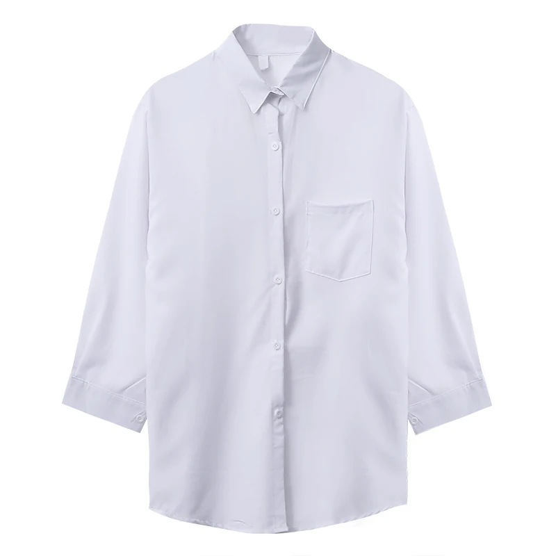 

Oversized Long Loose White Shirt Summer Blouse for Women Ladies Harajuku Clothes Top Casual Beach Long Sleeve Hawaiian Clothing