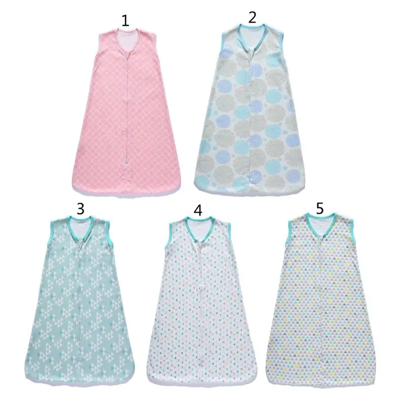 Популярный хлопковый спальный мешок без рукавов для детей от 3 до 12 месяцев