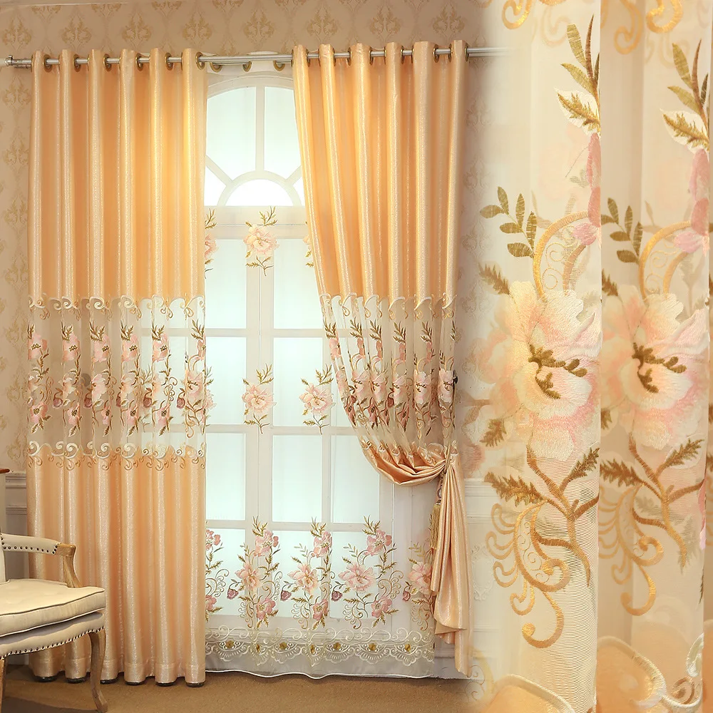 Фото Новый европейский стиль занавески для гостиной столовой спальни