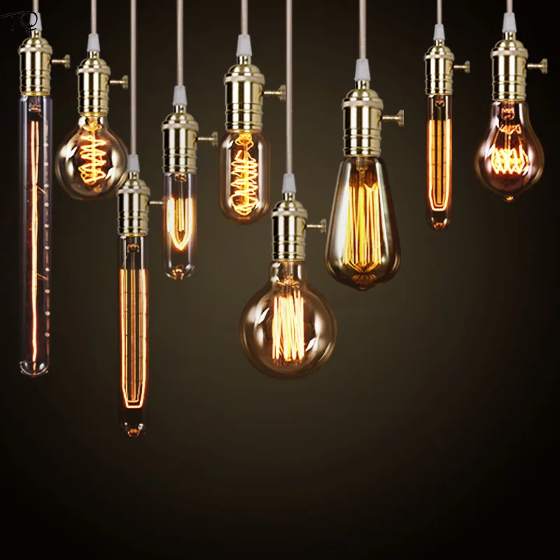 Американский кантри Эдисон лампа ретро Винтаж подвесные светильники Led