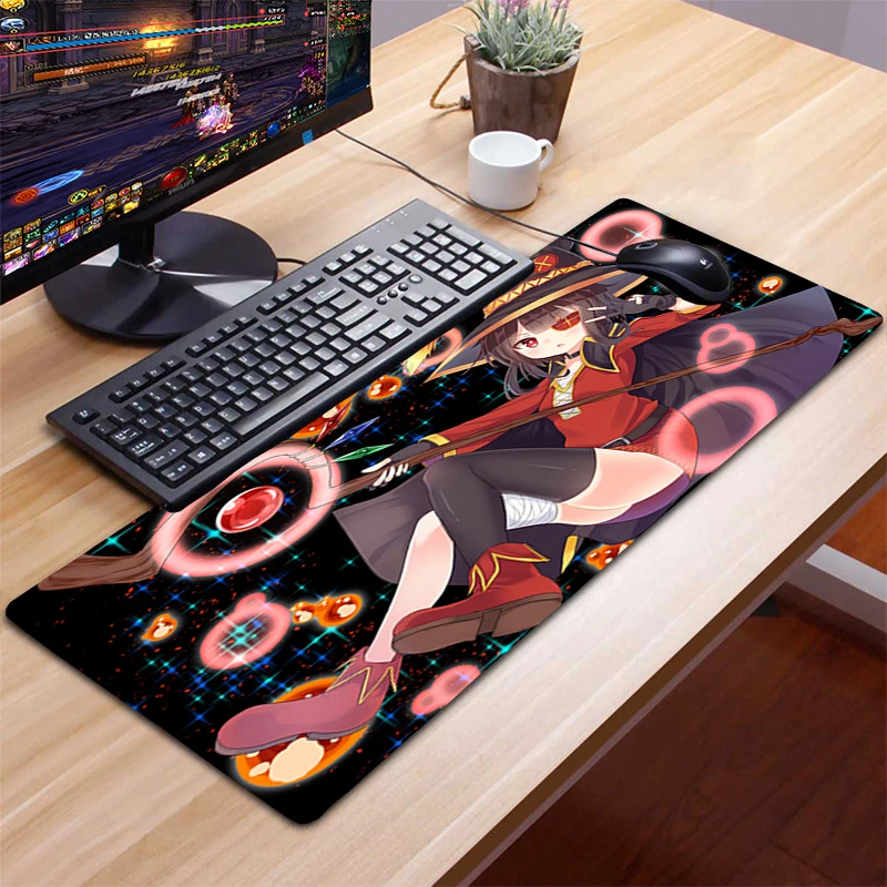

Megumin Anime Girls Mousepad Gamer Gaming Mouse Pad Computer Accessories Keyboard Laptop Padmouse Play Desk Mat Mouse Pad Gamer