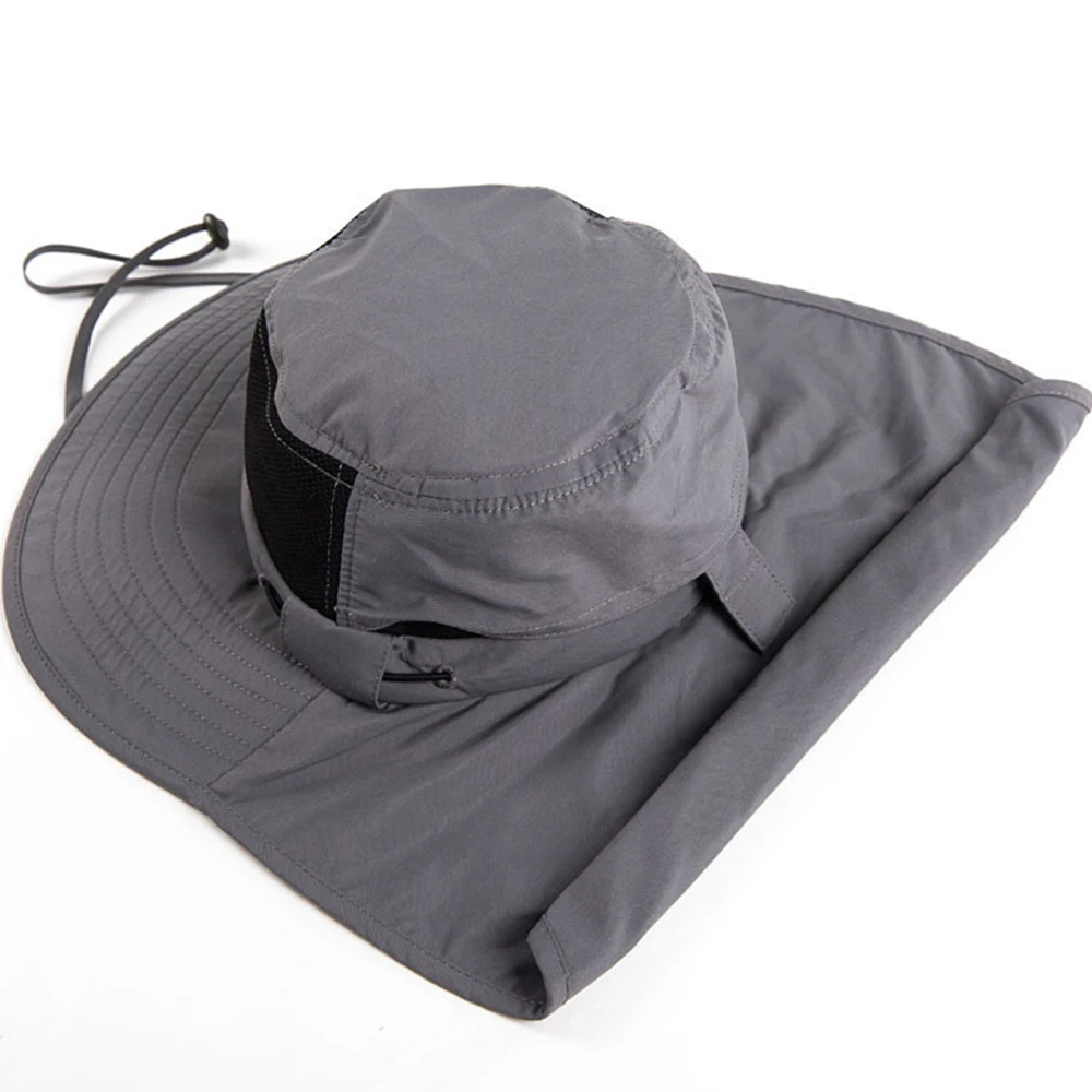 Fishing Hats Outdoor Sport Hiking Visor Hat UV Protection Face Neck Cover Summer Camping Sun Protect Cap Adult X74G | Спорт и