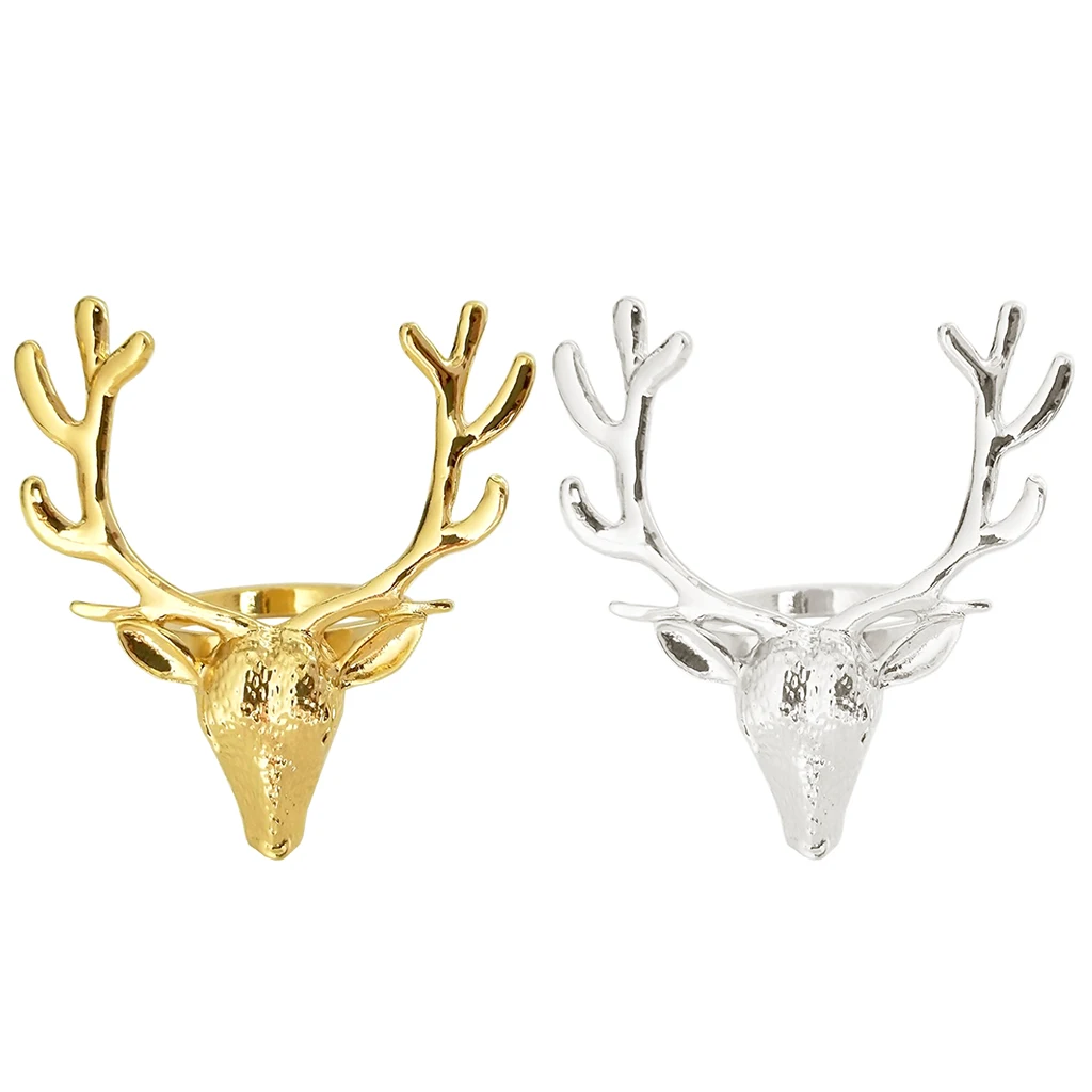 Рождественская тема кольца для салфеток с оленем свадебной вечеринки подарки