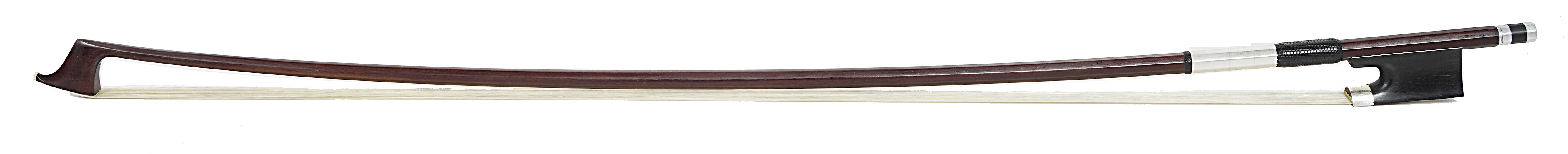 

Free Shipping Brazilwood Round Antiqued Varnish Violin Bow with Ebony Blank Frog and Silver Parts FP951A