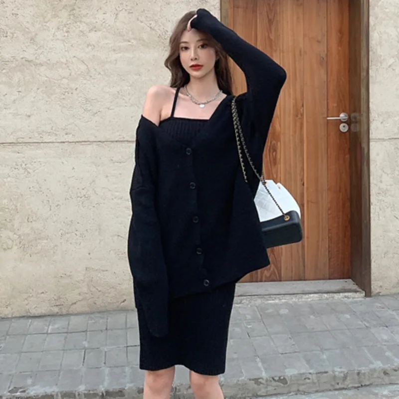 

chandal mujer invierno 2020 autumn spring ensemble femme sweater pullover dress two piece set women pull femme hiver tracksuit