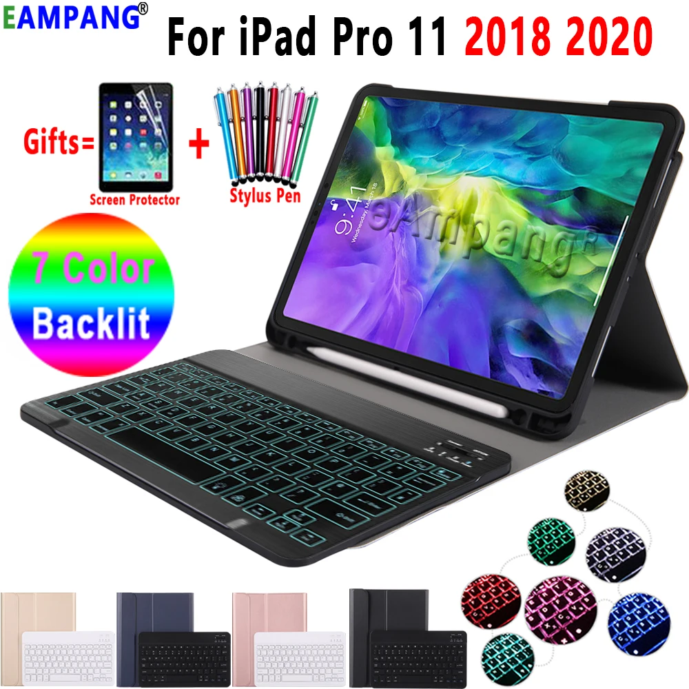 Чехол для клавиатуры с подсветкой iPad Pro 11 2018 2020 чехол со слотом карандаша A1979 A1980