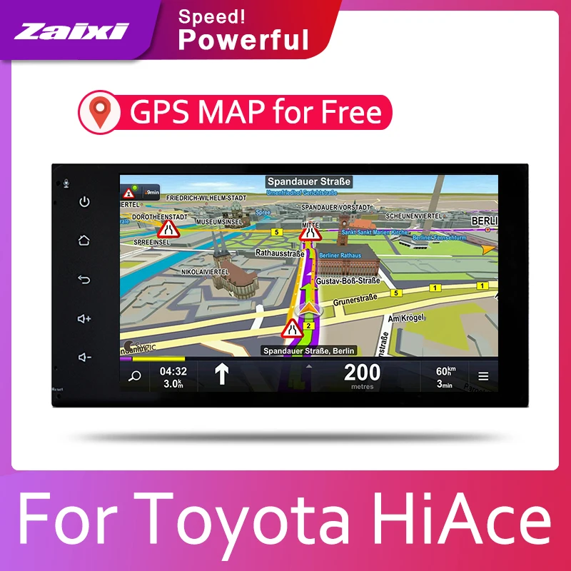 ZaiXi 7 HD 1080P IPS LCD экран Android 8 Core для Toyota HiAce 2004 ~ 2019 Автомагнитола BT 3G4G WIFI AUX USB GPS Navi