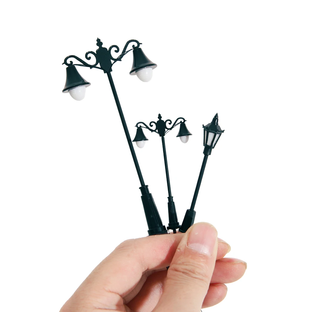 

HO N Scale Model Railway Train Lamp Street 12V Led Lights Miniature For Garden Scenery Lanterns Retro landscape
