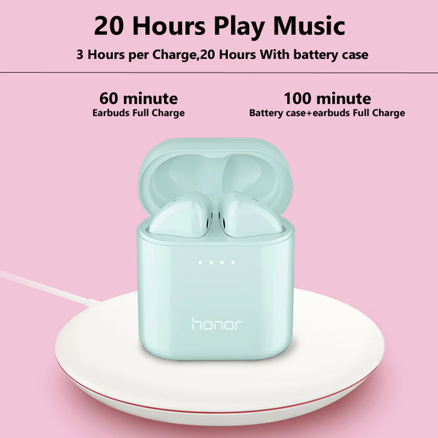 Honor Flypods Беспроводные Наушники Hi-Fi HI-RES беспроводной аудио водонепроницаемый IP54 контроль крана беспроводной зарядки Bluetooth 5,0