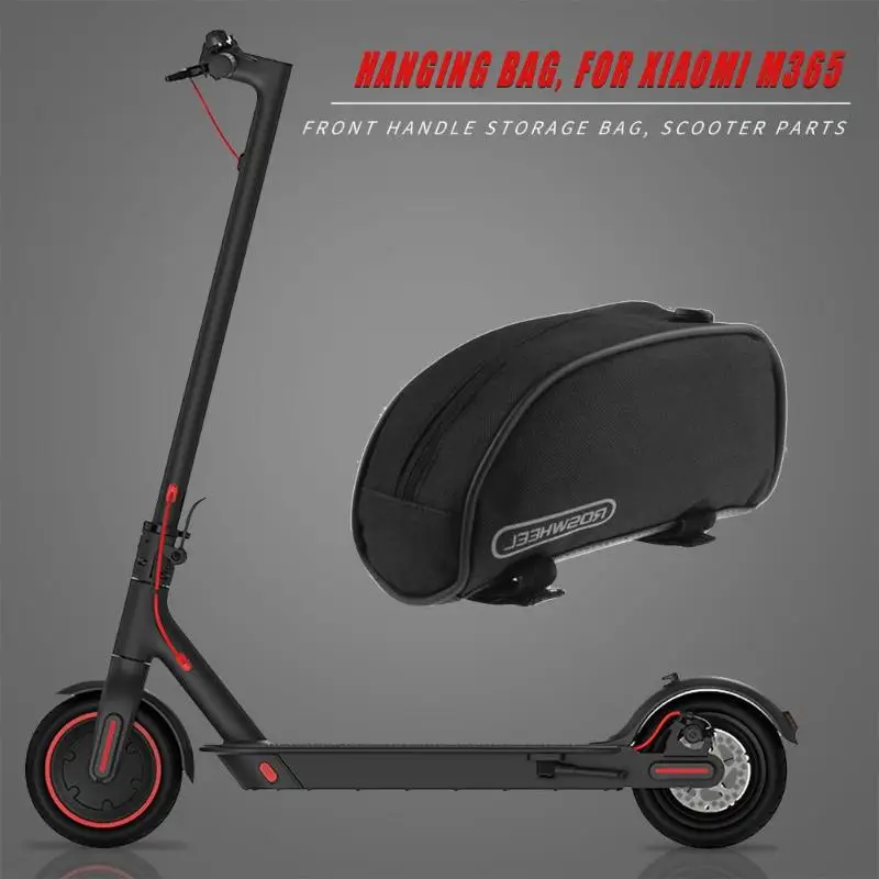 ROSWHEEL сумка для хранения электрического скутера, подвесная сумка с передней ручкой для Xiaomi M365, аксессуары для скутера черного цвета