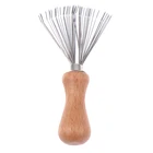 1 шт. деревянные очиститель расчески ручка Встроенный инструмент деликатная Чистка съемная щетка для волос Очиститель расчески инструмент