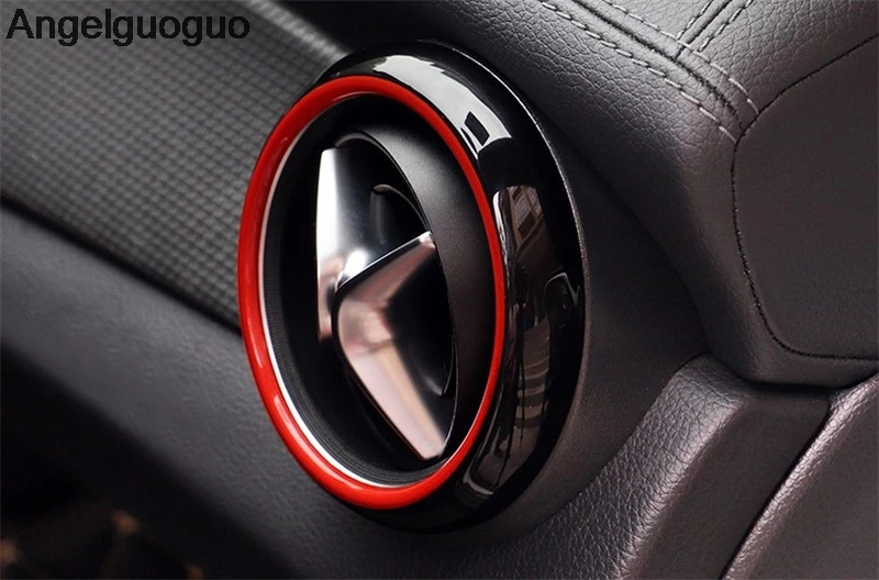 

Double color Car Air Condition Air Vent Outlet Ring Cover Trim Decoration for car GLA X156 CLA C117 class