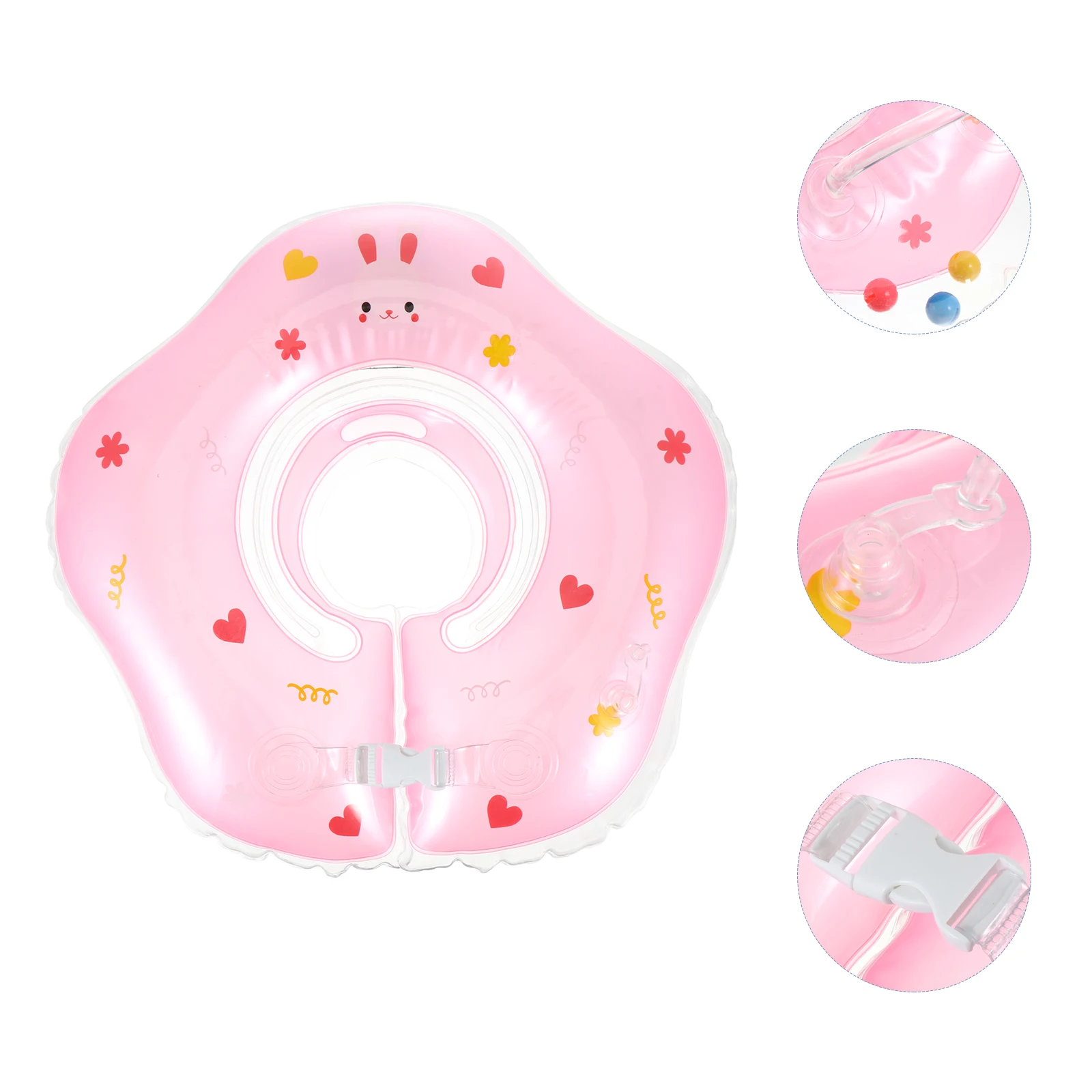 

Double Air Sac Baby Neck Float Swimming Ring Swim Pool Accessory (M, Inner 9cm)