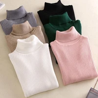 women sweaters winter autumn turtle neck sweater elastic slim knitted pullover bottoming sweater women pullovers sweaters