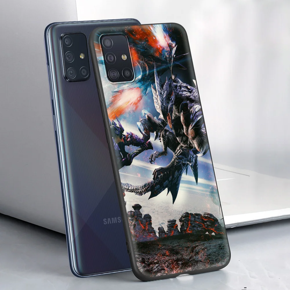 

Rise Monster Hunter Phone Accessories Case for Samsung Galaxy A12S A12 A02S A51 A71 A52 A41 A01 A11 5G Luxury Soft Cover