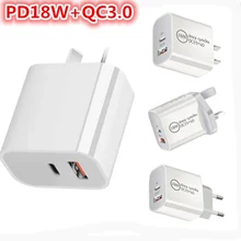 Быстрая зарядка PD AU UK US EU для iPhone 11pro max USB Type C адаптер питания