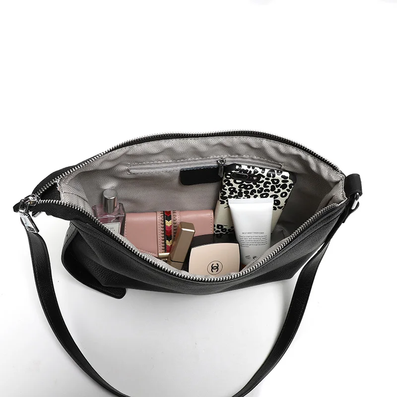 

Fashion High Capacity Genuine Leather women Messenger bag Chain Shoulder Bags Women's bag High Quality cowhide Ladies Handbag