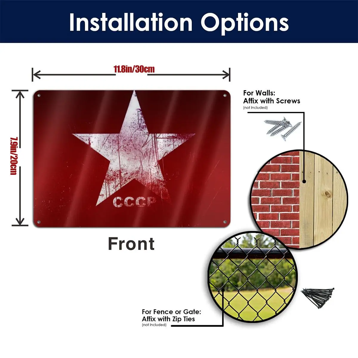 

Kayi Flag Sign 11.8*7.9 In One Size Metal Tin Signs For Home Decor