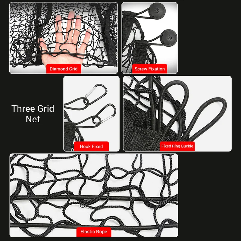 Сумка для багажника автомобиля тяжелая эластичная сетка груза с крючками