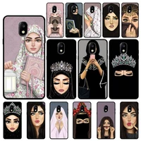 muslim islamic arabic hijab face gril eyes phone case for samsung galaxy j7 j6 j6plus j8 j4 j4plus j7duo j7neo j2 j5 j6 j7 prime