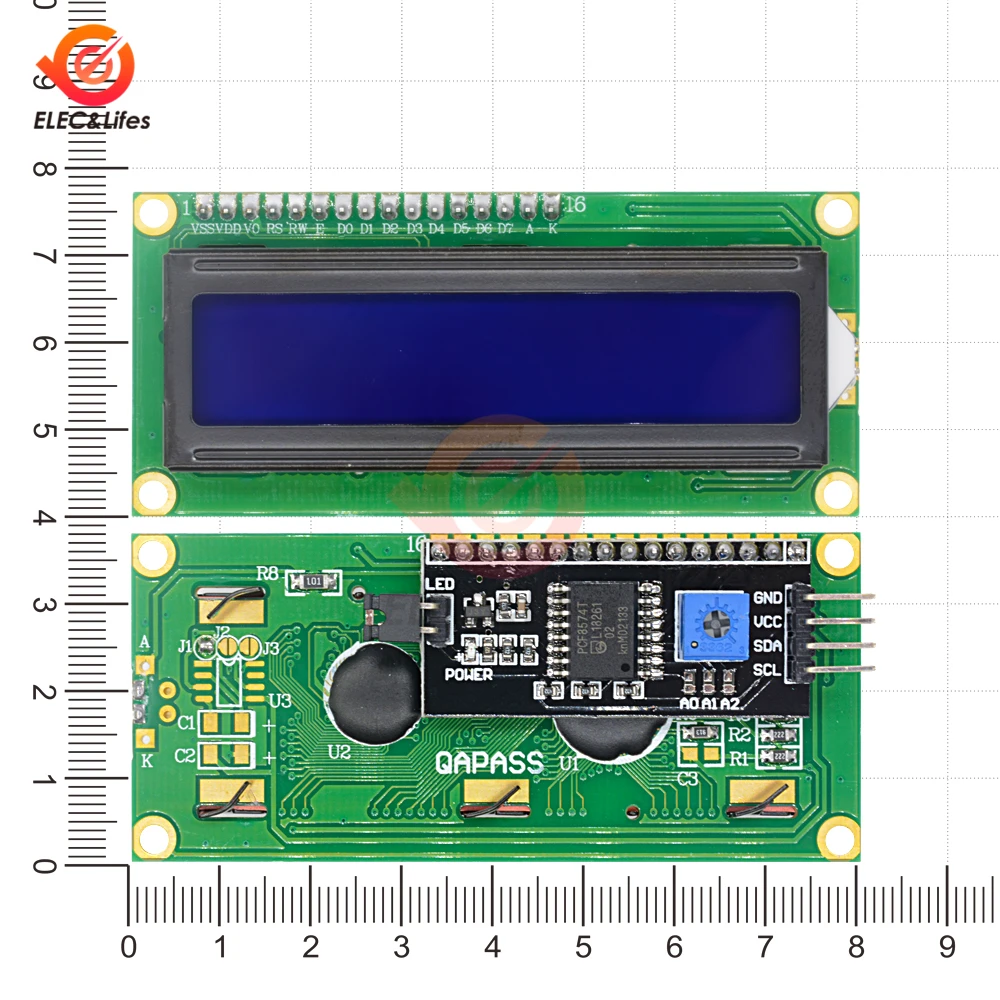 Плата последовательного расширения PCF8574T IIC I2C 3 В/5 В ЖК-дисплей 1602 ЖК-модуль