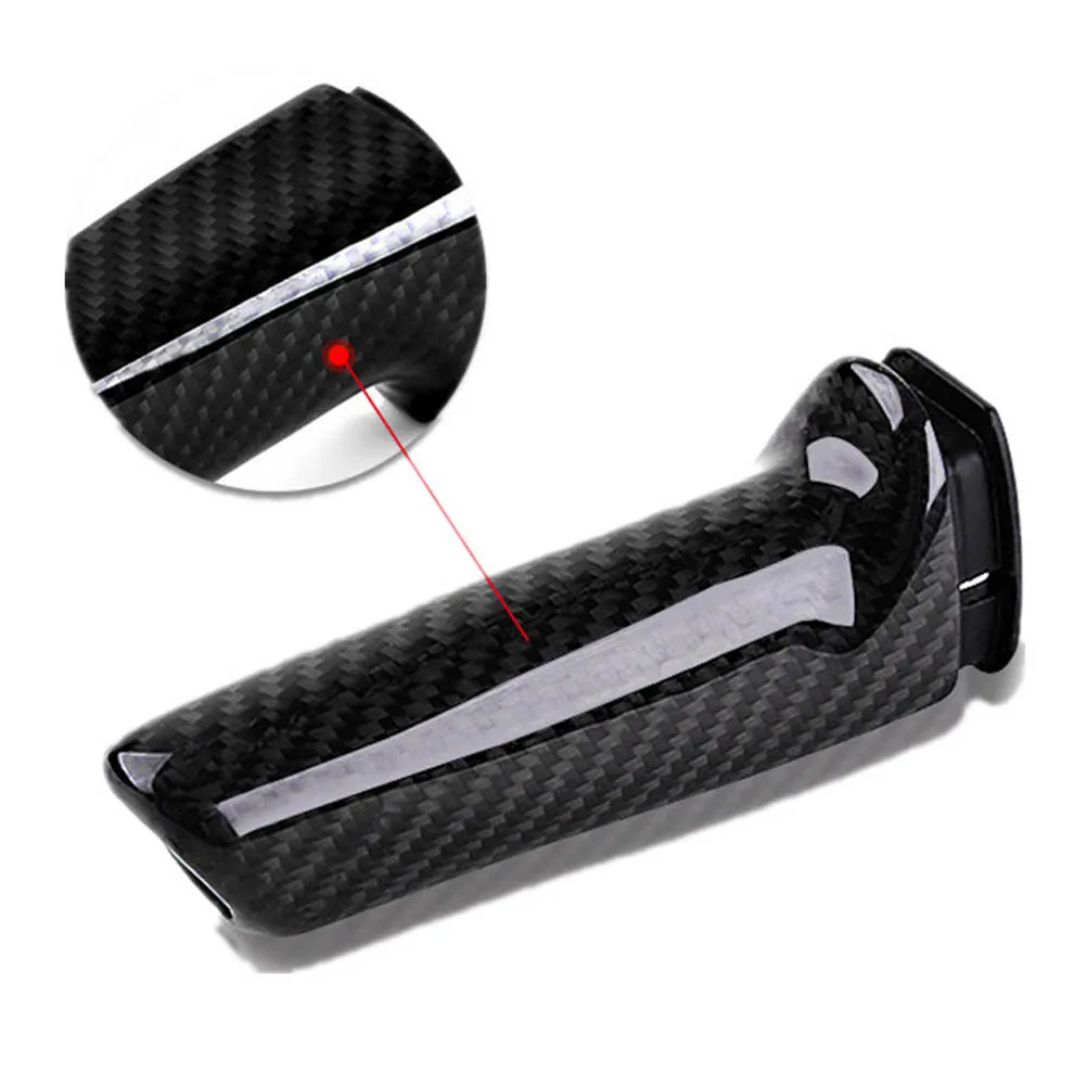 

Real Carbon Fiber Handbrake Brake Handle Cover FOR BMW E46 E90 E92 F30 F32 F80 Car Accessories Wholesale Quick Delivery In Stock