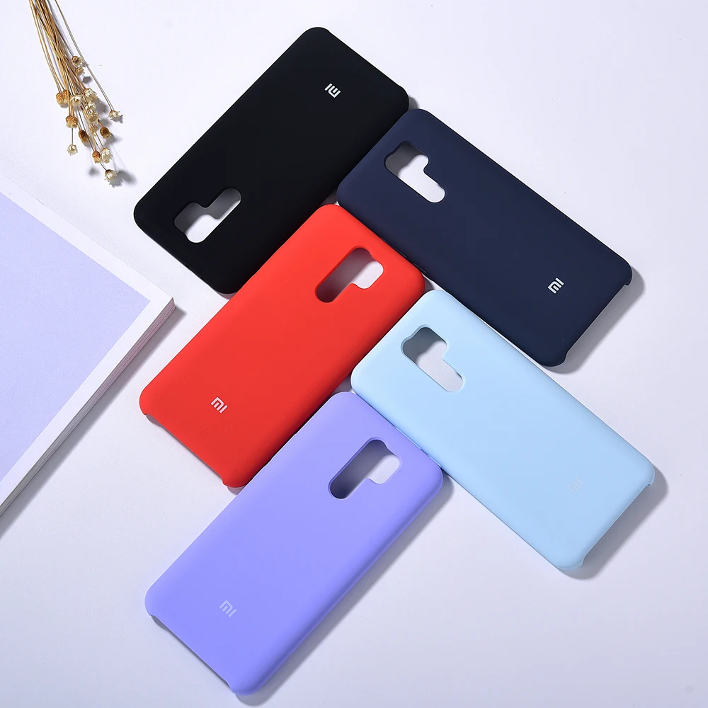 Оригинальный чехол для телефона Redmi 9 из жидкого силикона защитная задняя крышка