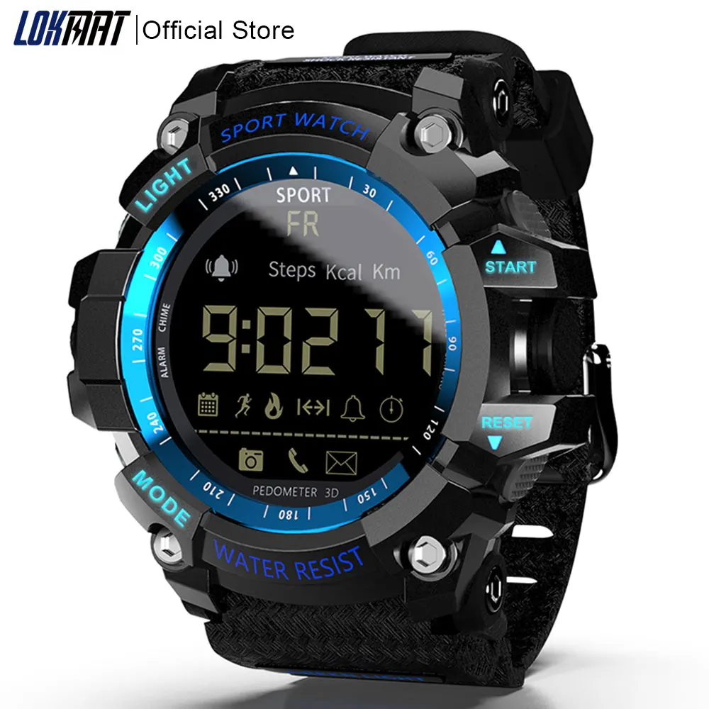 Esporte para Ios Ip68 à Prova Lokmat Relógio Inteligente Bluetooth Digital Masculino Pedômetro Mulher Dip68 Água Android Telefone 2021